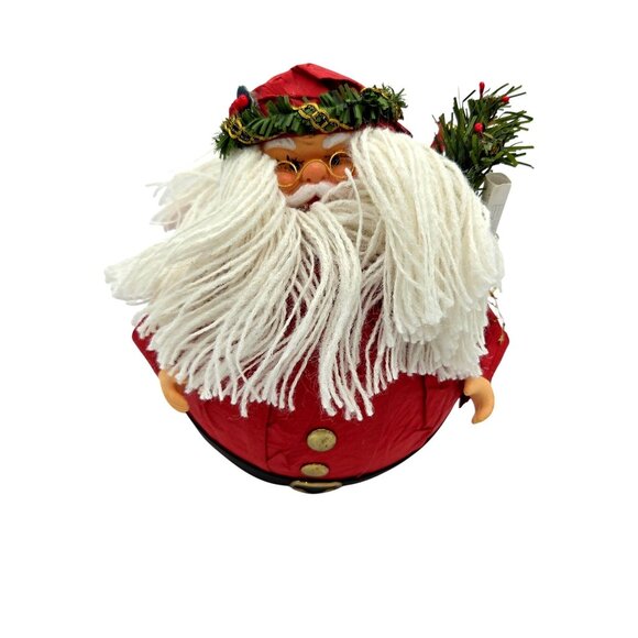 Vintage Santa Claus Paper Mache Christmas 7" ROC World - Picture 1 of 8